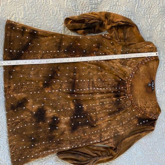 Sami & Jo sparkly sequined gem 3/4 sleeve shirt - Picture 8 of 14